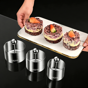 Set de forme pentru bile de orez din oțel inoxidabil 316 – inele circulare pentru mousse și ustensile de copt pentru uz casnic, formă pentru tort sushi