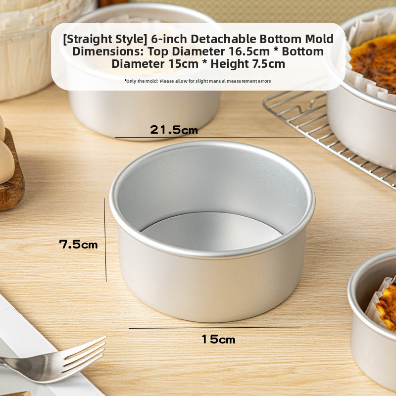 Formă Basque pentru prăjituri cu hârtie de copt, pentru cheesecake, bază detașabilă, dimensiuni 4/6/8 inch
