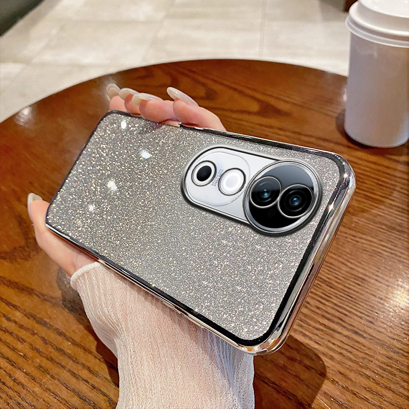 Husă Vivo V40 Pro cu suport rotativ, glitter gradient, pentru femei