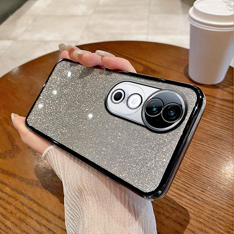 Husă Vivo V40 Pro cu suport rotativ, glitter gradient, pentru femei