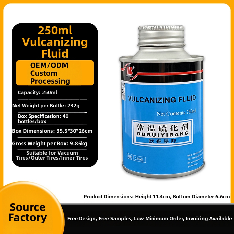 Lipici reparare anvelope 250 ml cu agent de vulcanizare la temperatura normală; lipici de reparație la rece pentru camere interne și anvelope tubeless; unelte pentru repararea pneurilor