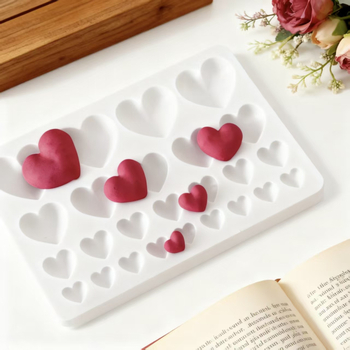 Formă de silicon în formă de inimă pentru decorarea prăjiturilor cu ciocolată și fondant