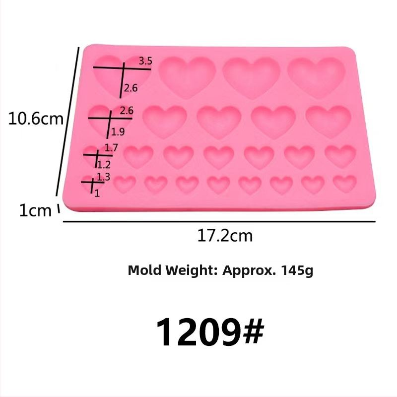 Silikónová forma v tvare srdca na zdobenie valentínskych čokoládových a fondánových tort