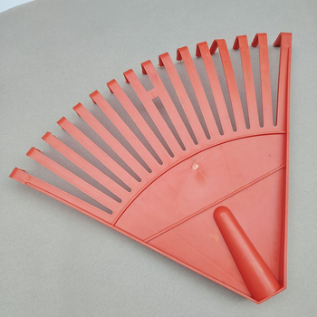 Grebă de iarbă din plastic, 16 dinți, mâner lung, pentru curățarea frunzelor și resturilor