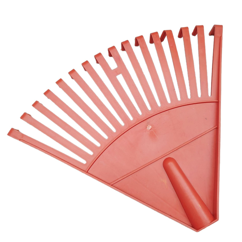 Grebă de iarbă din plastic, 16 dinți, mâner lung, pentru curățarea frunzelor și resturilor