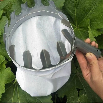 Culegător de fructe din metal cu husă din pânză, pentru recoltare la înălțime, unealtă de grădină portabilă