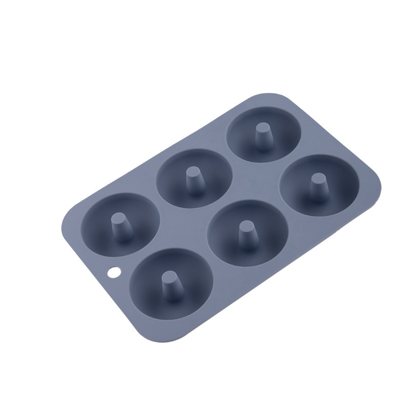 Szilikon fánkforma, 6 üreges, DIY sütéshez, hőálló