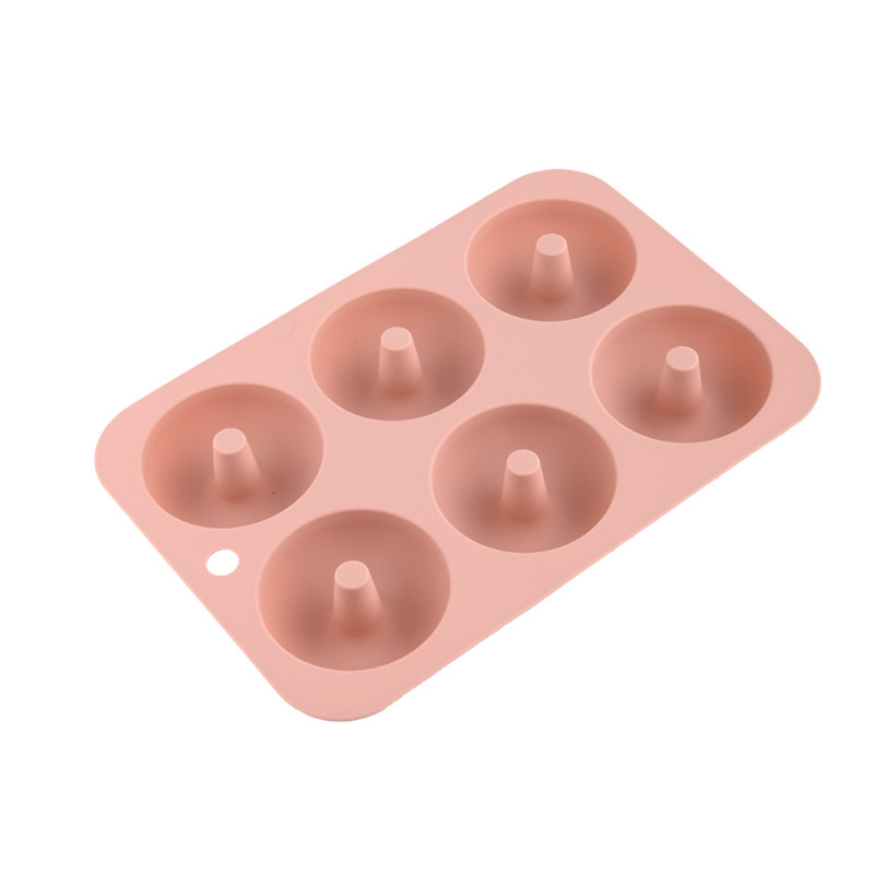 Szilikon fánkforma, 6 üreges, DIY sütéshez, hőálló