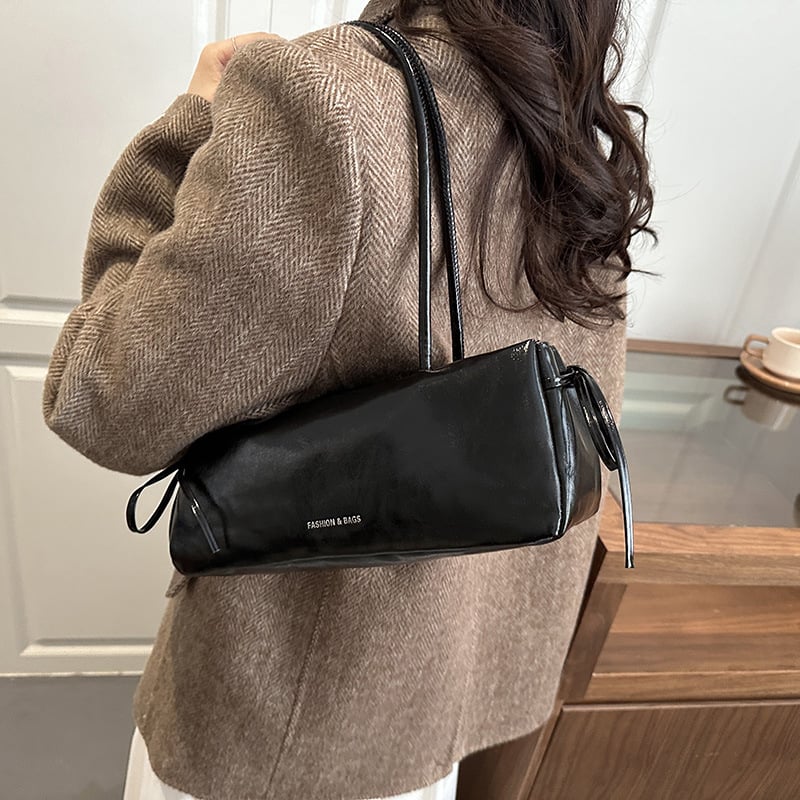 Geantă de umăr din PU, design de nișă, primăvara 2026, casual minimalist