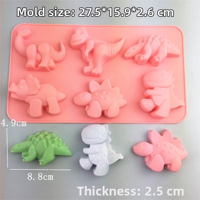 Szilikon dinó alakú forma – DIY gumicukorhoz, csokoládéhoz és jégkockákhoz (pteroszaurusz és Tyrannosaurus Rex alakok)