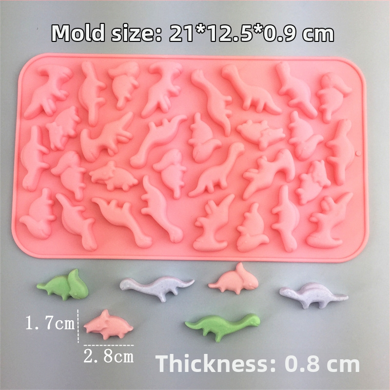Szilikon dinó alakú forma – DIY gumicukorhoz, csokoládéhoz és jégkockákhoz (pteroszaurusz és Tyrannosaurus Rex alakok)