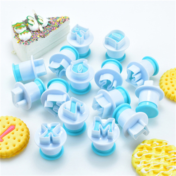 Matriță pentru biscuiți cu 26 litere și cifre, presă cu arc pentru fondant și decorare de torturi