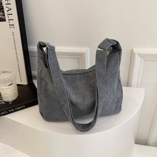 Geantă de damă din corduroy, capacitate mare, geantă crossbody/pe umăr, stil urban minimalist, iarnă 2024