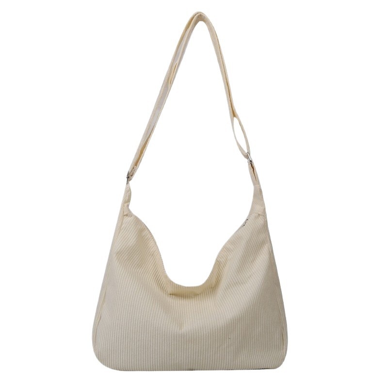 Geantă de damă din corduroy, capacitate mare, geantă crossbody/pe umăr, stil urban minimalist, iarnă 2024