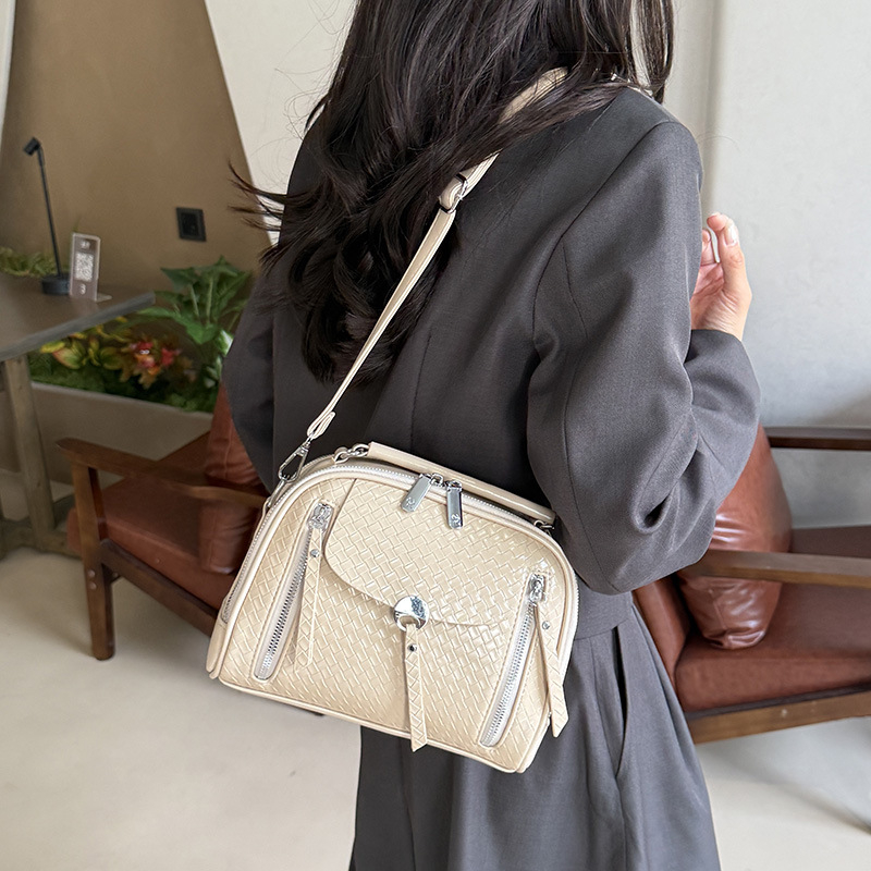 Geantă de umăr pentru femei, elegantă, în stil satchel retro, cu capacitate mare
