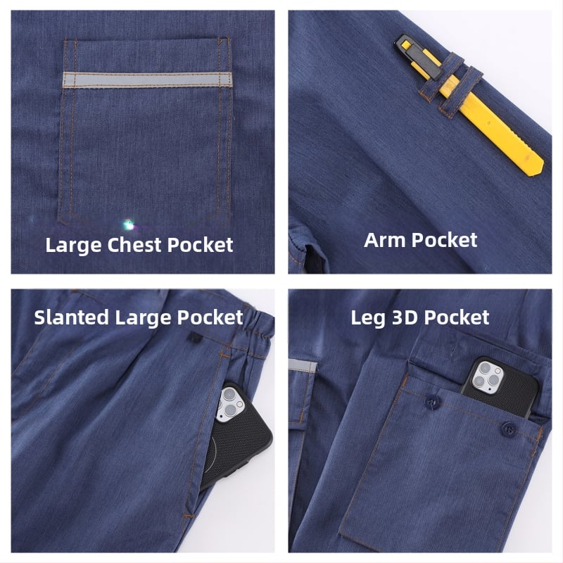 Set uniform de lucru pentru electricieni, vară, anti-static, îmbrăcăminte de protecție durabilă.