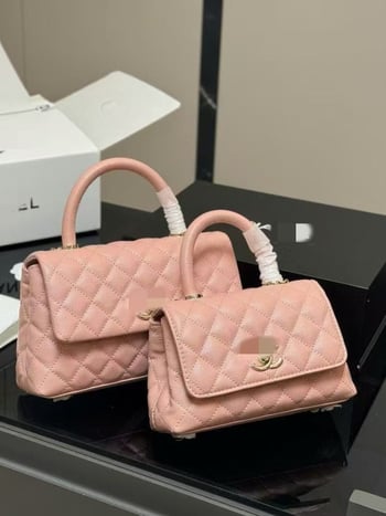 Geantă mini din piele de kavijar, cu lanț, elegantă pentru femei, design exclusivist, versatilă crossbody