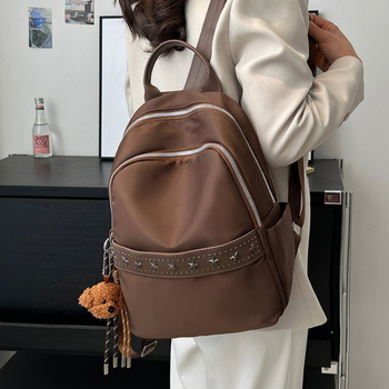 Rucsac Oxford pentru primăvară 2025, unisex, ușor, casual, cu nituri