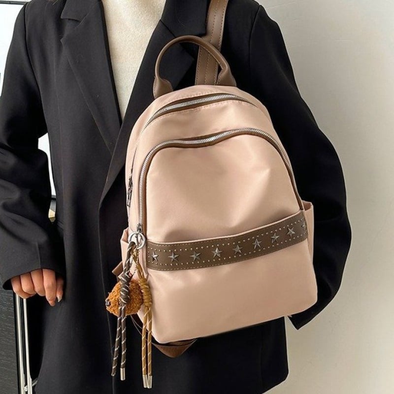 Rucsac Oxford pentru primăvară 2025, unisex, ușor, casual, cu nituri
