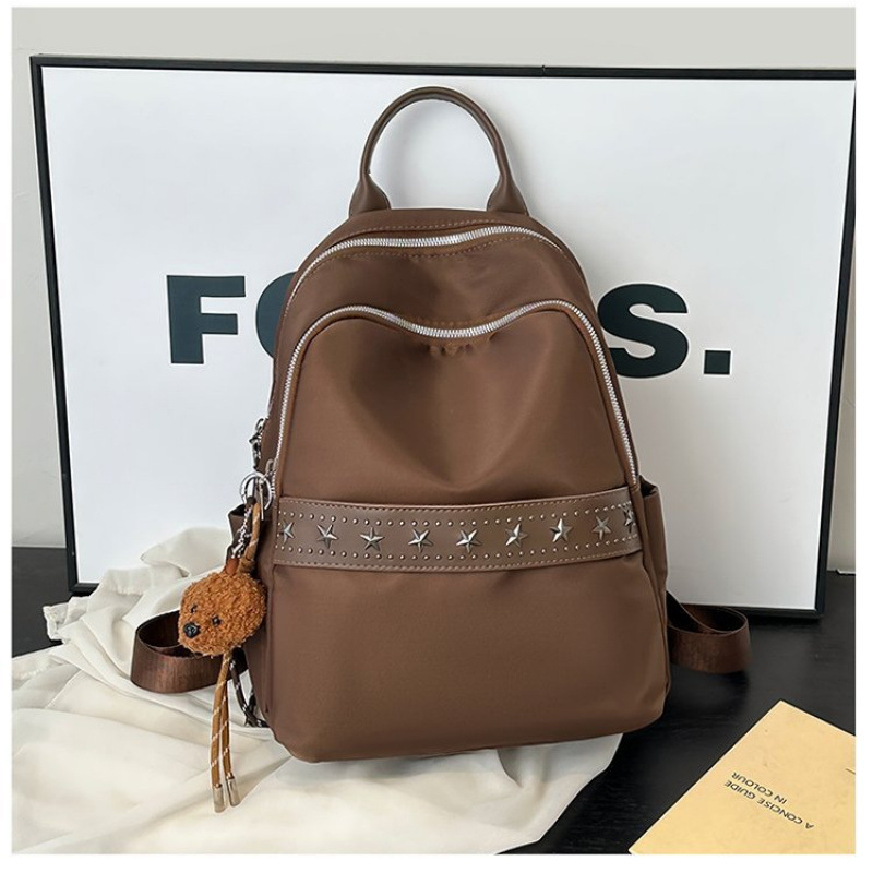 Rucsac Oxford pentru primăvară 2025, unisex, ușor, casual, cu nituri