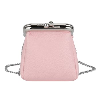 Geantă mini crossbody cu lanț și cataramă, stil cutie PU, căptușeală din nylon, buzunar pentru monede și cosmetic, vara 2026