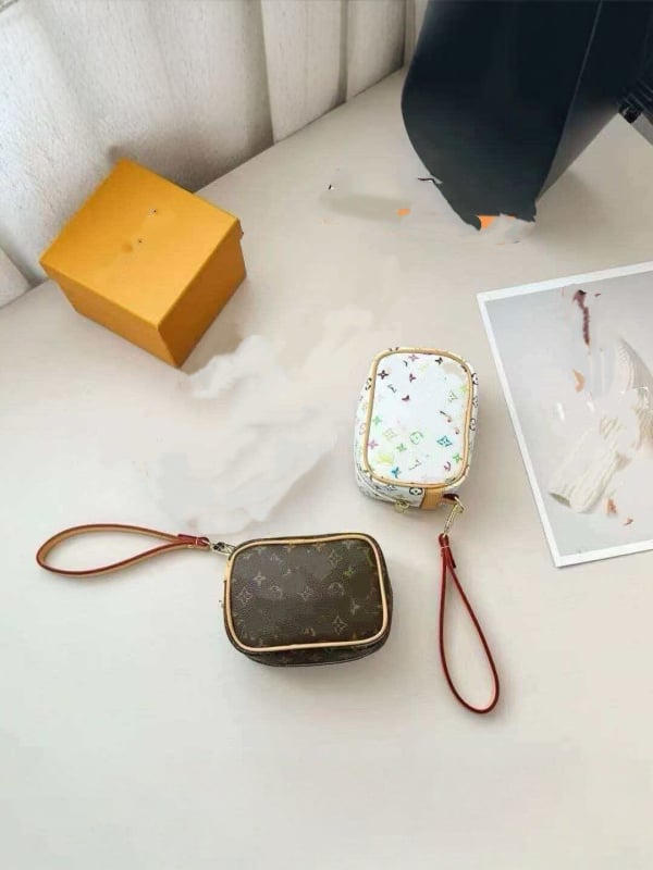 Mini clutch vintage pentru femei, geantă mică pătrată pentru chei, căști și ruj