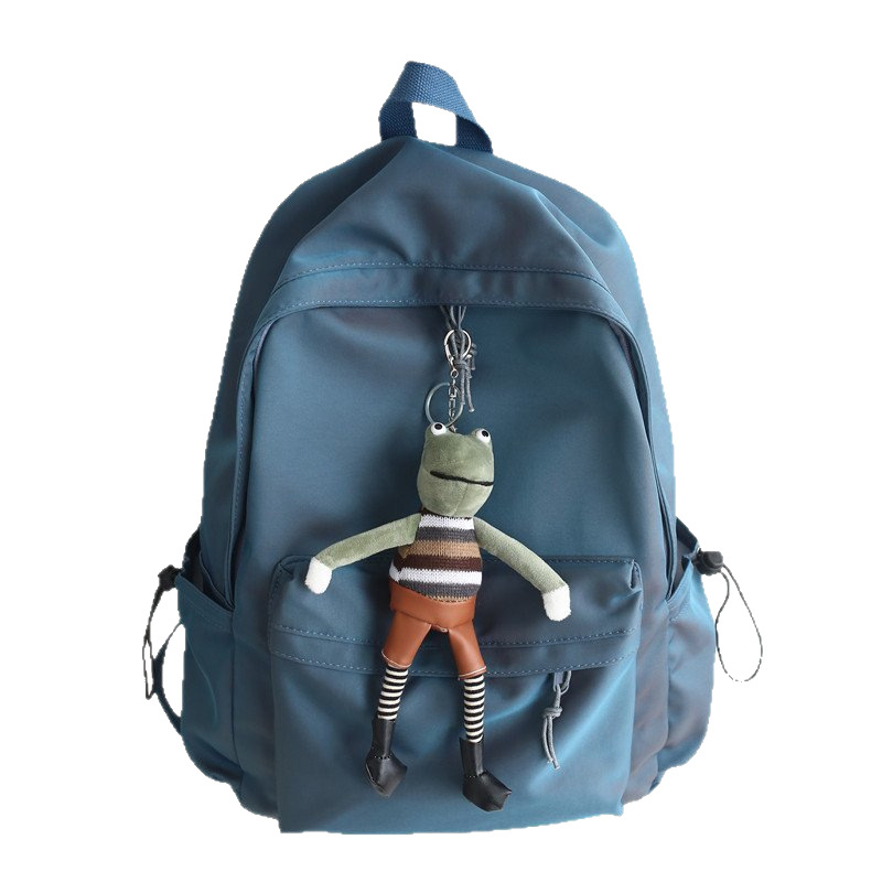 Rucsac în stil Harajuku coreean pentru elevi, rezistent la apă, culoare solidă, capacitate mare 20–35 L, nylon.