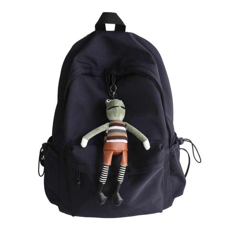 Rucsac în stil Harajuku coreean pentru elevi, rezistent la apă, culoare solidă, capacitate mare 20–35 L, nylon.