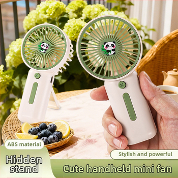Ručný mini ventilátor Lingpan Panda s USB nabíjateľným stojanom