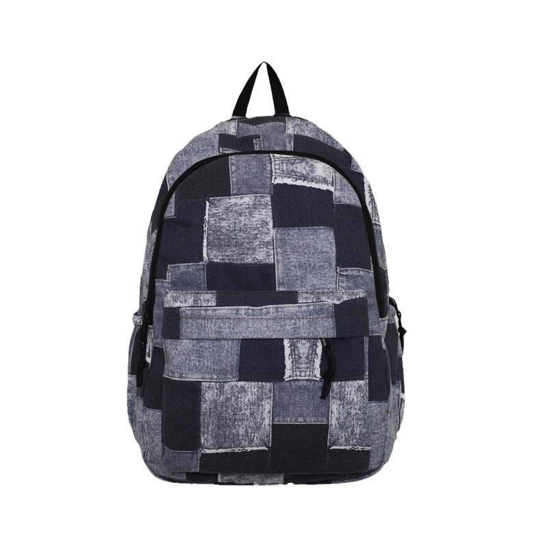 Rucsac pentru elevi, capacitate mare, stil japonez Harajuku, unisex, compartiment pentru laptop de 11 inch, nylon, model în carouri
