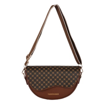 Geantă de umăr 2025, în formă de șa, imprimeu floral vintage, crossbody, design minimalist la modă