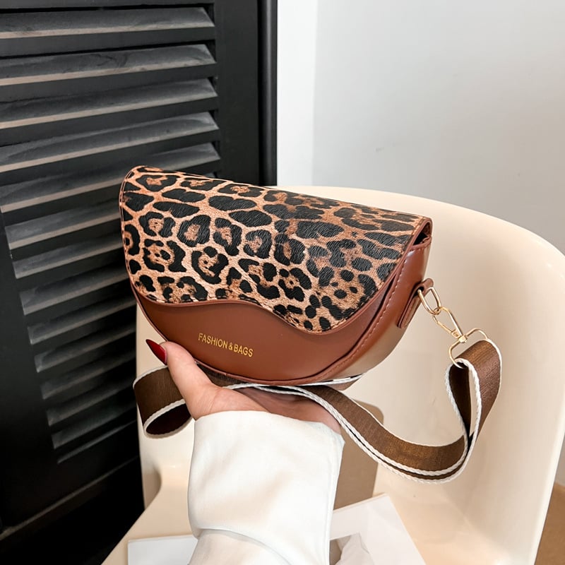 Geantă de umăr 2025, în formă de șa, imprimeu floral vintage, crossbody, design minimalist la modă