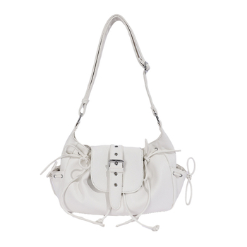 Geantă mare din piele PU, în formă de șa, pentru femei, crossbody, design urban minimalist, închidere cu fermoar