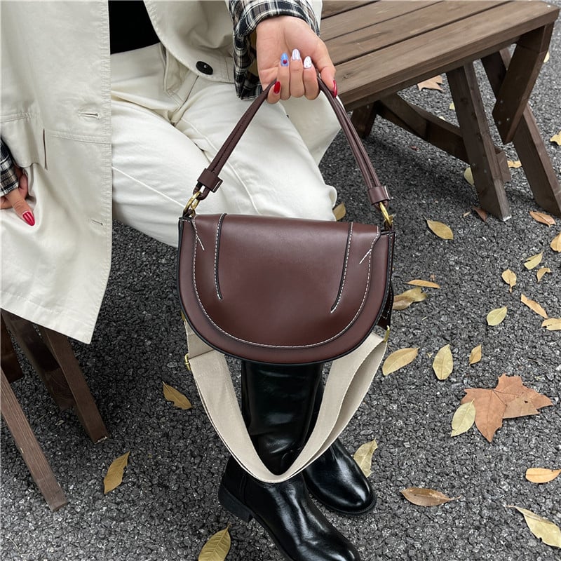 Geantă de damă în formă de șa, nou model 2026, stil modern pentru umăr și crossbody