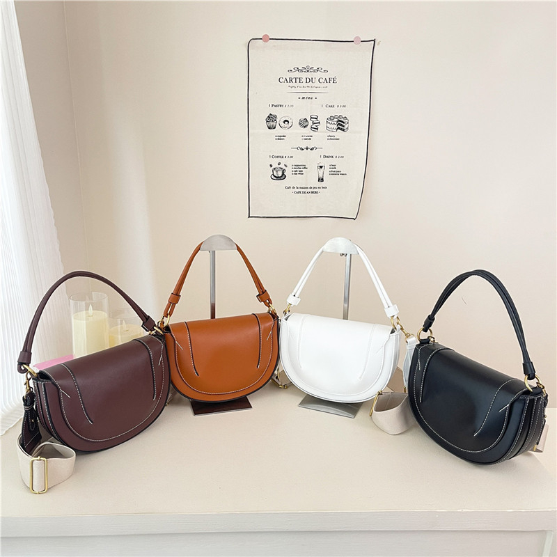 Geantă de damă în formă de șa, nou model 2026, stil modern pentru umăr și crossbody