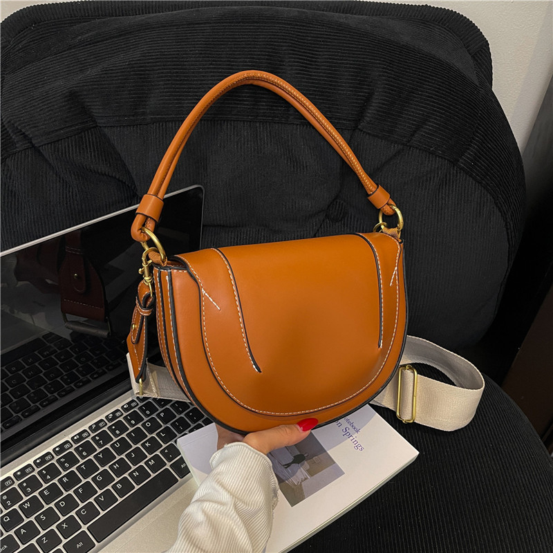 Geantă de damă în formă de șa, nou model 2026, stil modern pentru umăr și crossbody