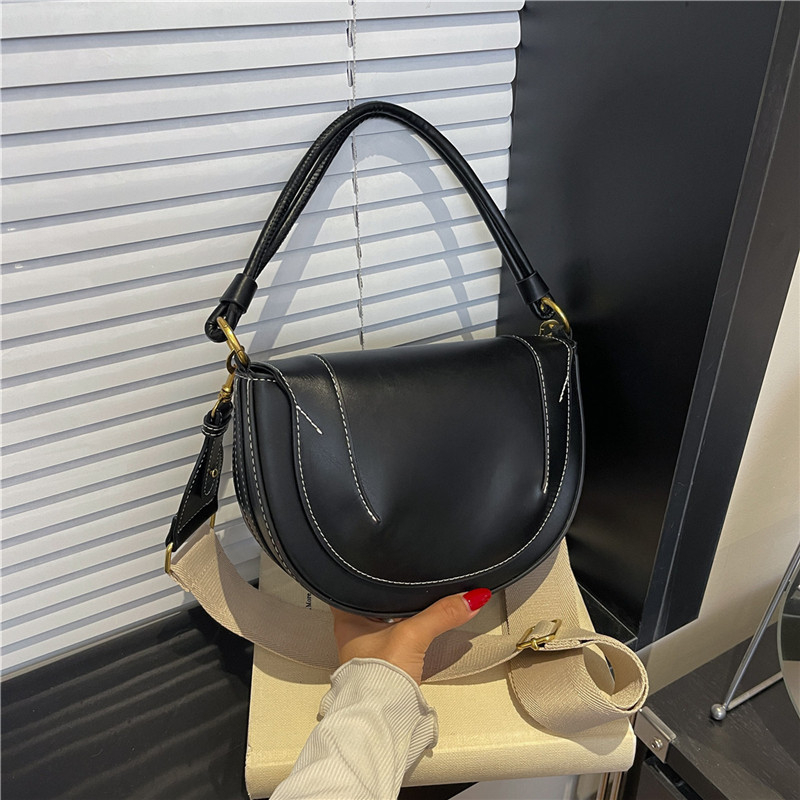 Geantă de damă în formă de șa, nou model 2026, stil modern pentru umăr și crossbody