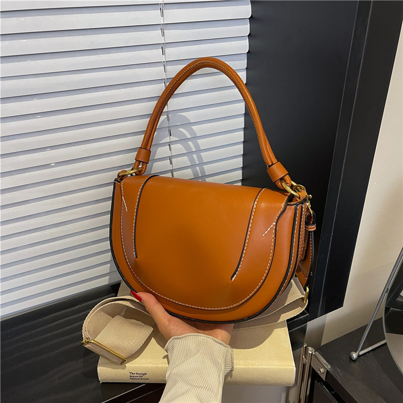 Geantă de damă în formă de șa, nou model 2026, stil modern pentru umăr și crossbody