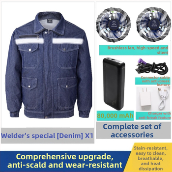 Denim jakna sa ugrađenim ventilom za ljetni rad, pamučna radna odjeća