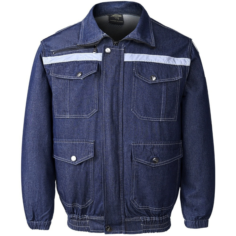 Denim jakna sa ugrađenim ventilom za ljetni rad, pamučna radna odjeća