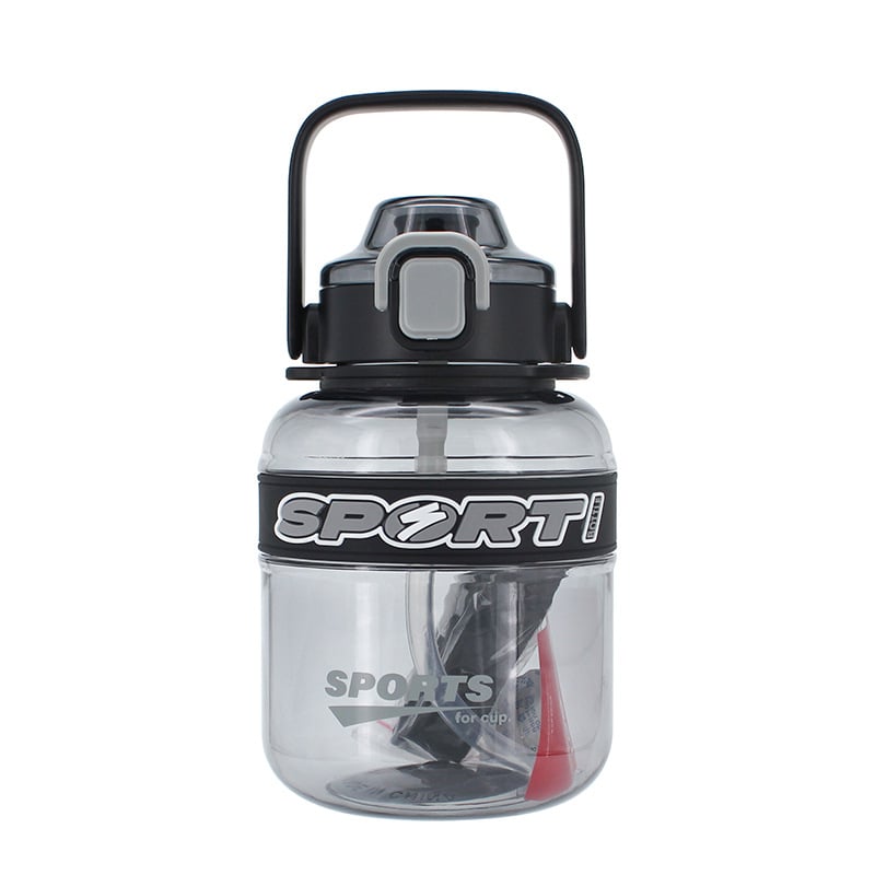 Sticlă de apă sport personalizabilă pentru exterior, cu capacitate mare, cu pai