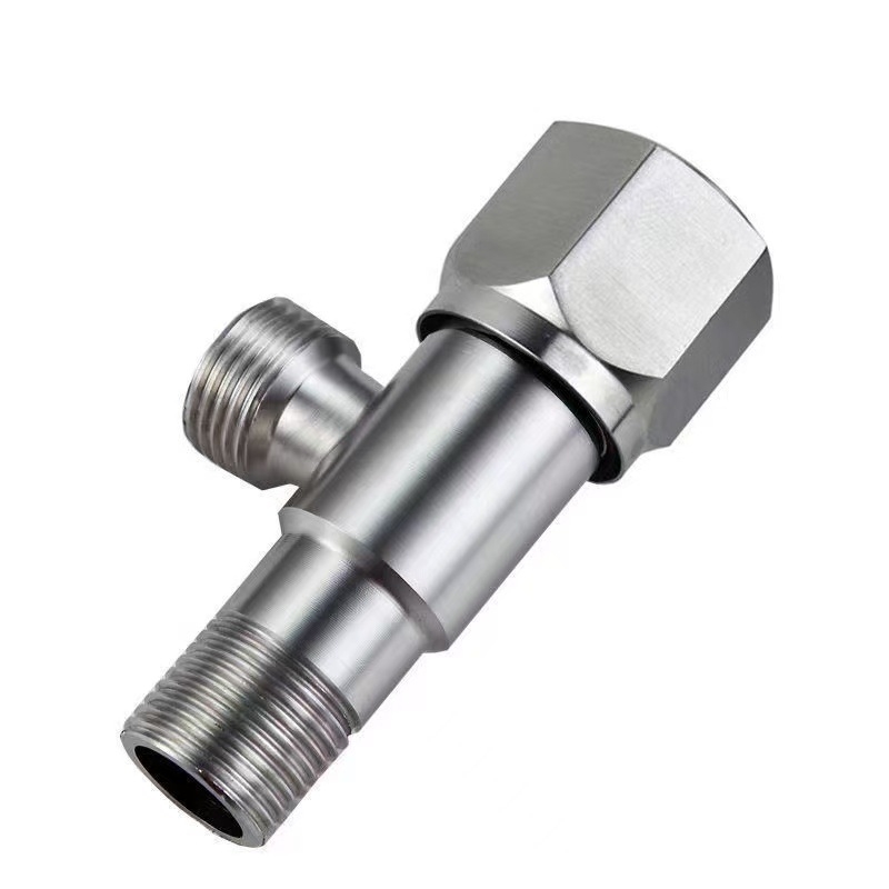 Supapă triunghiulară din oțel inox 304 pentru apă caldă și rece, supapă unghiulară pentru intrare-ieșire la boiler, supapă de închidere, supapă în formă de 8