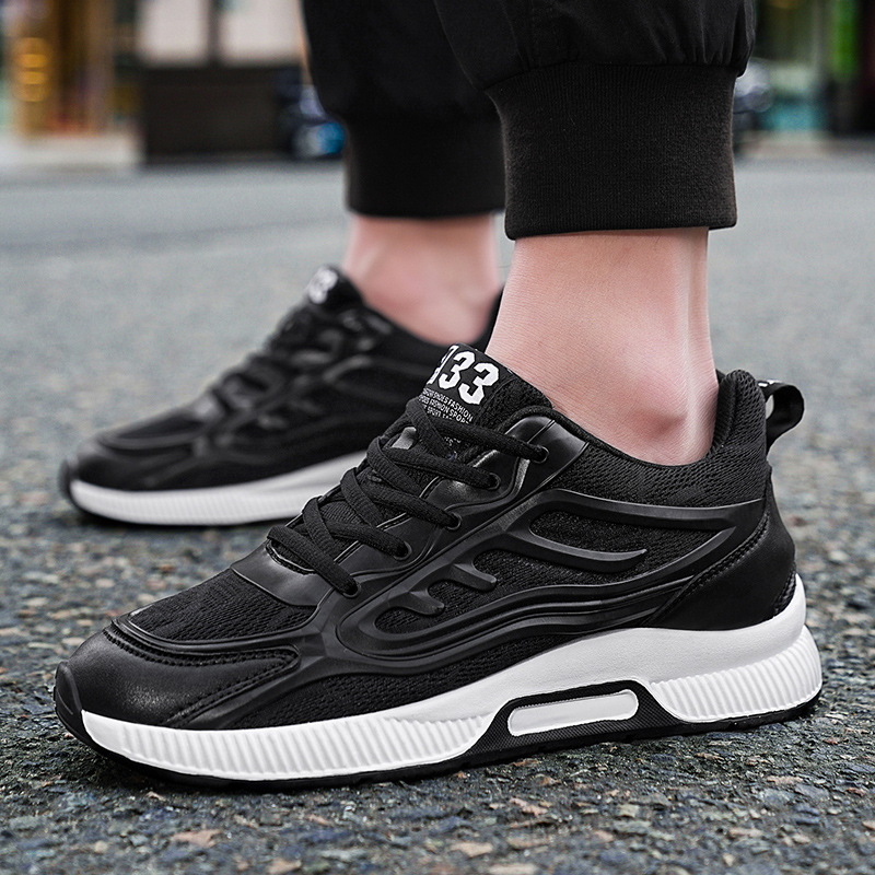 Muške tenisice s skrivenim 6 cm podizanjem, prozračan mrežasti gornji dio, sportske casual tenisice