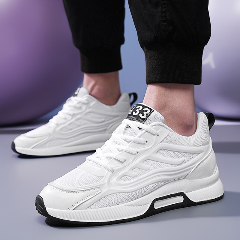 Muške tenisice s skrivenim 6 cm podizanjem, prozračan mrežasti gornji dio, sportske casual tenisice