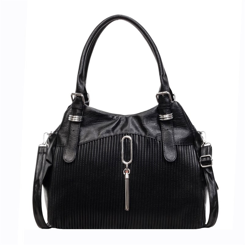 Geantă de damă din piele sintetică moale, stil american retro, crossbody cu curea, mare capacitate pentru utilizare zilnică
