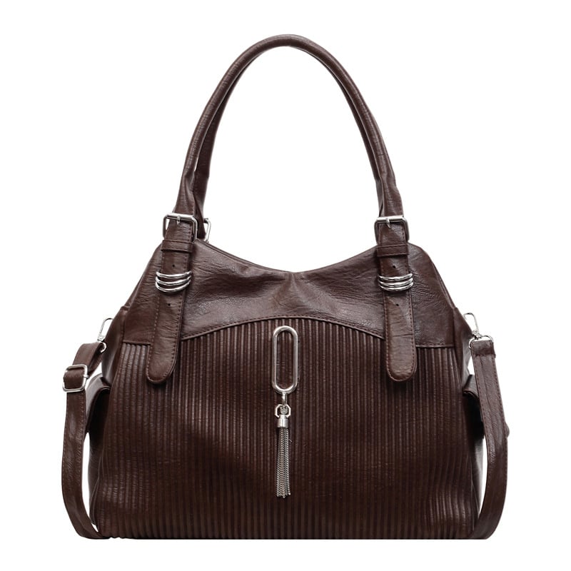 Geantă de damă din piele sintetică moale, stil american retro, crossbody cu curea, mare capacitate pentru utilizare zilnică