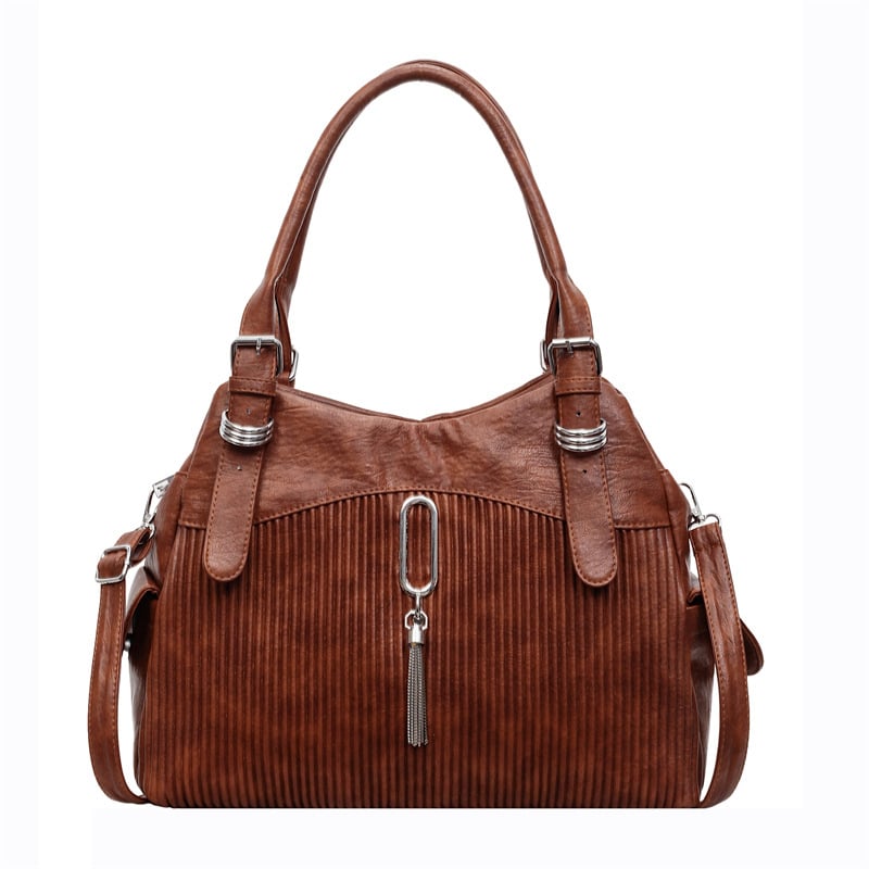 Geantă de damă din piele sintetică moale, stil american retro, crossbody cu curea, mare capacitate pentru utilizare zilnică