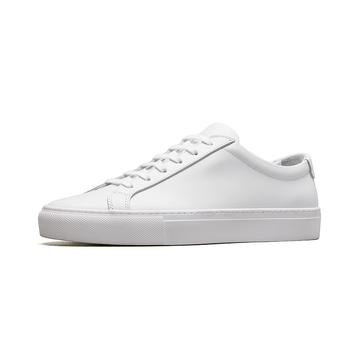 Pantofi sport albi din piele, respirabili pentru bărbați, stil coreean, talpă plată, casual