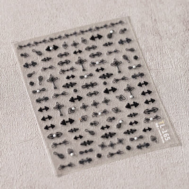 Stickere pentru unghii cu fluturi, reliefate, cu adeziv pe revers, seria Linglong TL-165