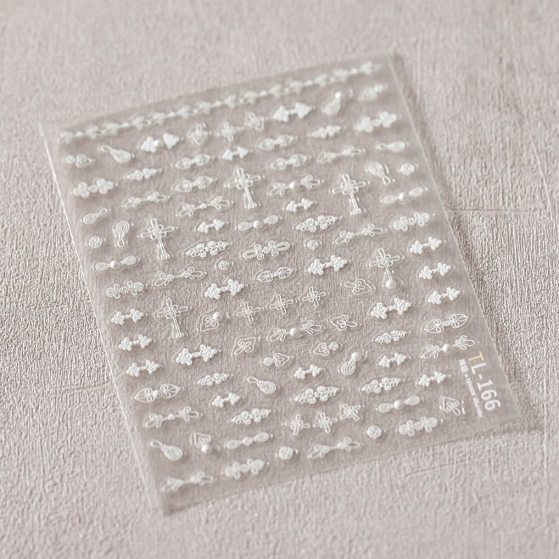 Stickere pentru unghii cu fluturi, reliefate, cu adeziv pe revers, seria Linglong TL-165